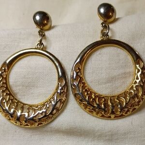 Source Unknown Gold Filigree Earrings